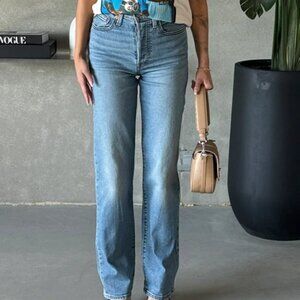 NWOT Levi's Ribcage Full Length Straight Leg Jeans in Ringing Bells No DX